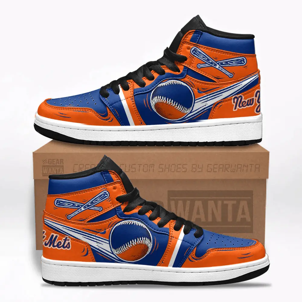 Air JD Hightop Shoes NY Mets J1 Shoes Custom For Fans Sneakers TT13
