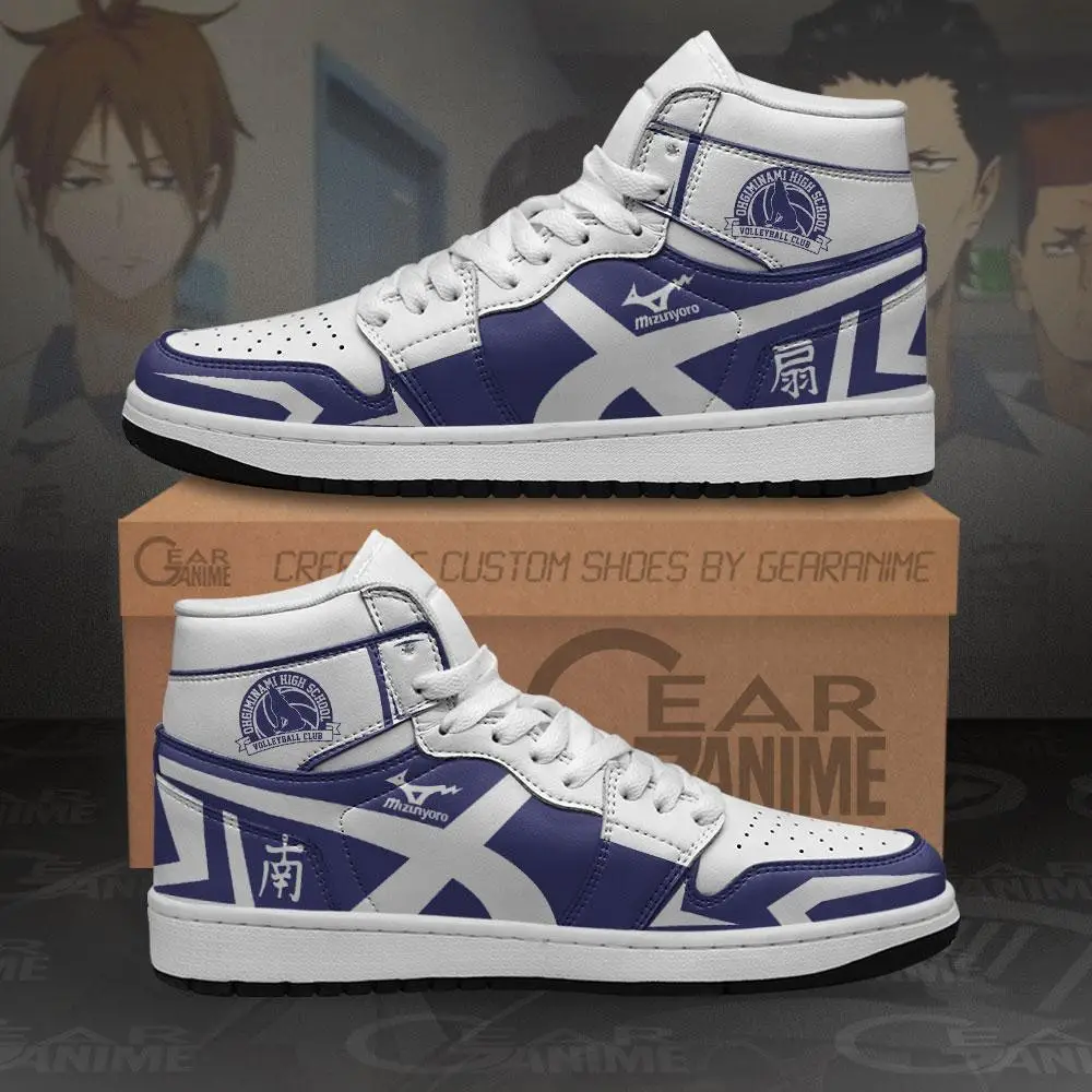 Air JD Hightop Shoes Ohgiminami High JD1s Sneakers Haikyuu Anime Shoes MN10