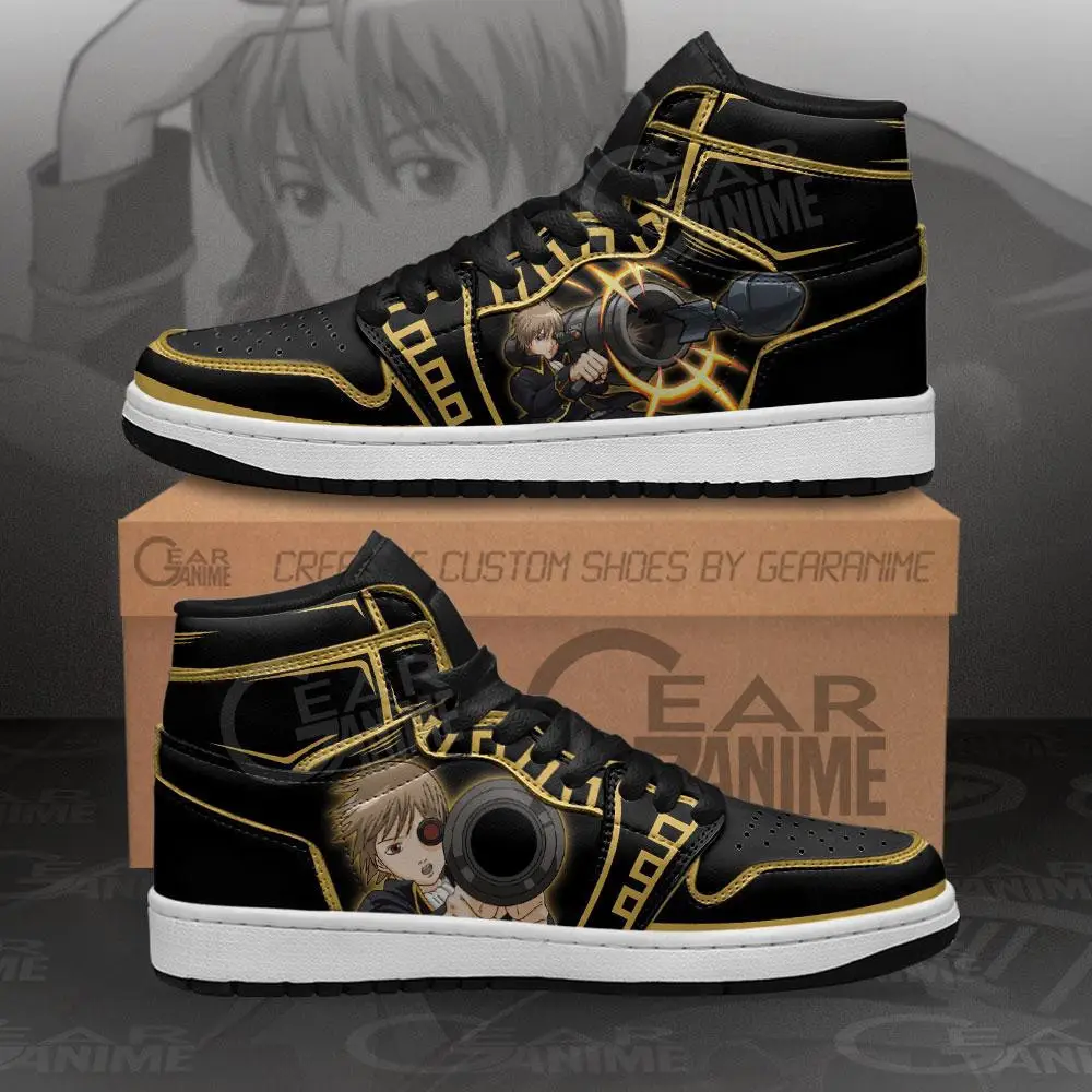 Air JD Hightop Shoes Okita Sougo JD1s Sneakers Gintama Custom Anime Shoes