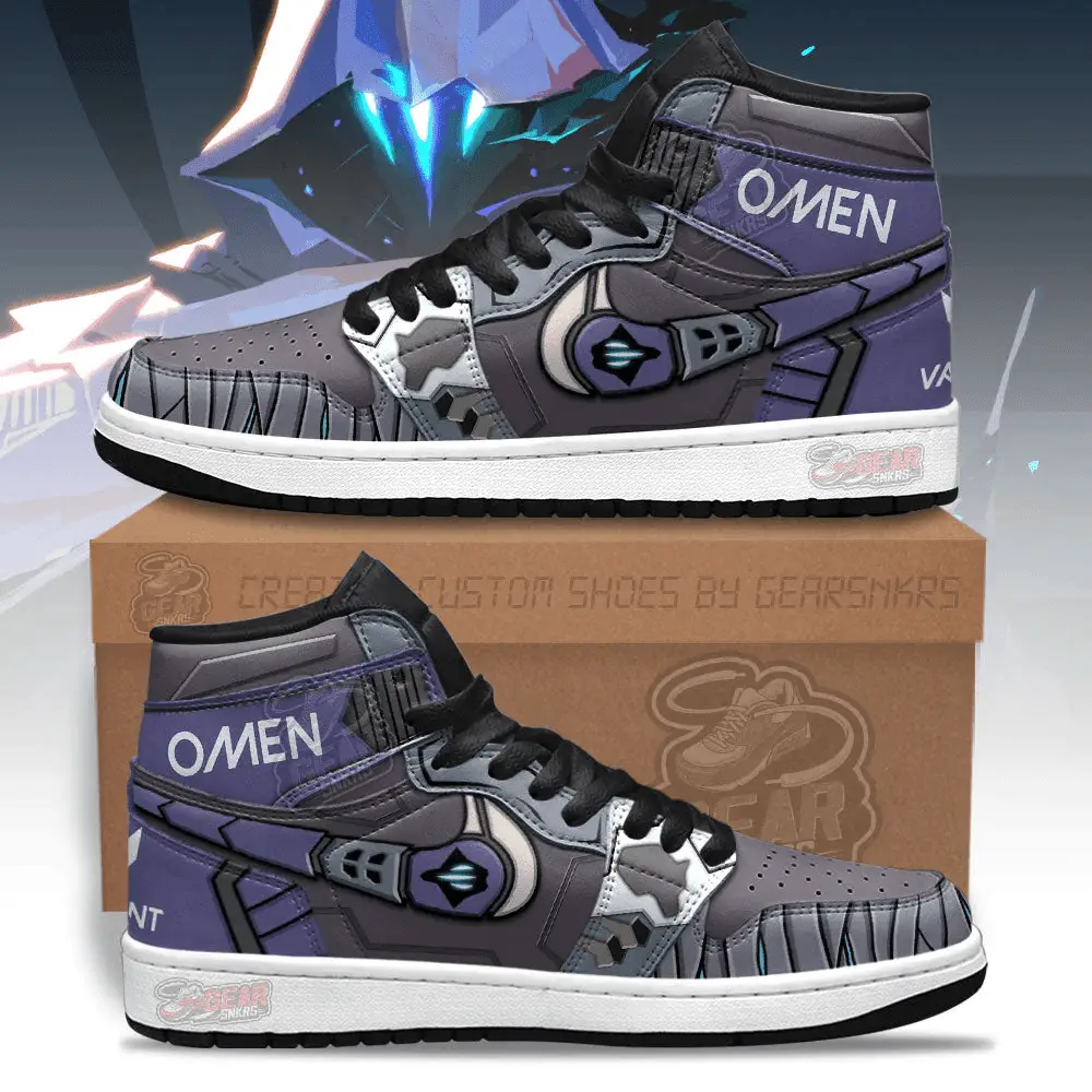 Air JD Hightop Shoes Omen Valorant Agent J1 Shoes Custom For Gamer MN13 Air JD Hightop Shoes Omen Valorant Agent J1 Shoes Custom For Gamer MN13 - Image 1