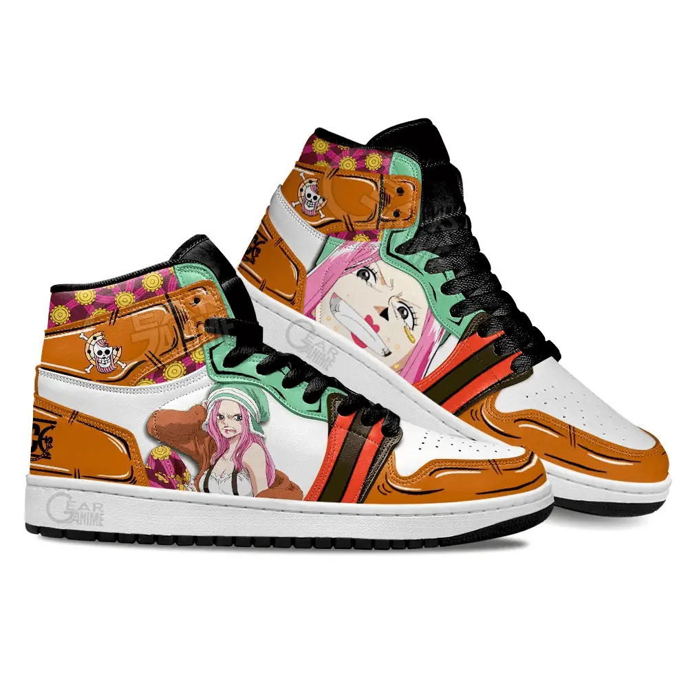 Air JD Hightop Shoes One Piece Jewelry Bonney Shoes Custom For Anime Fans