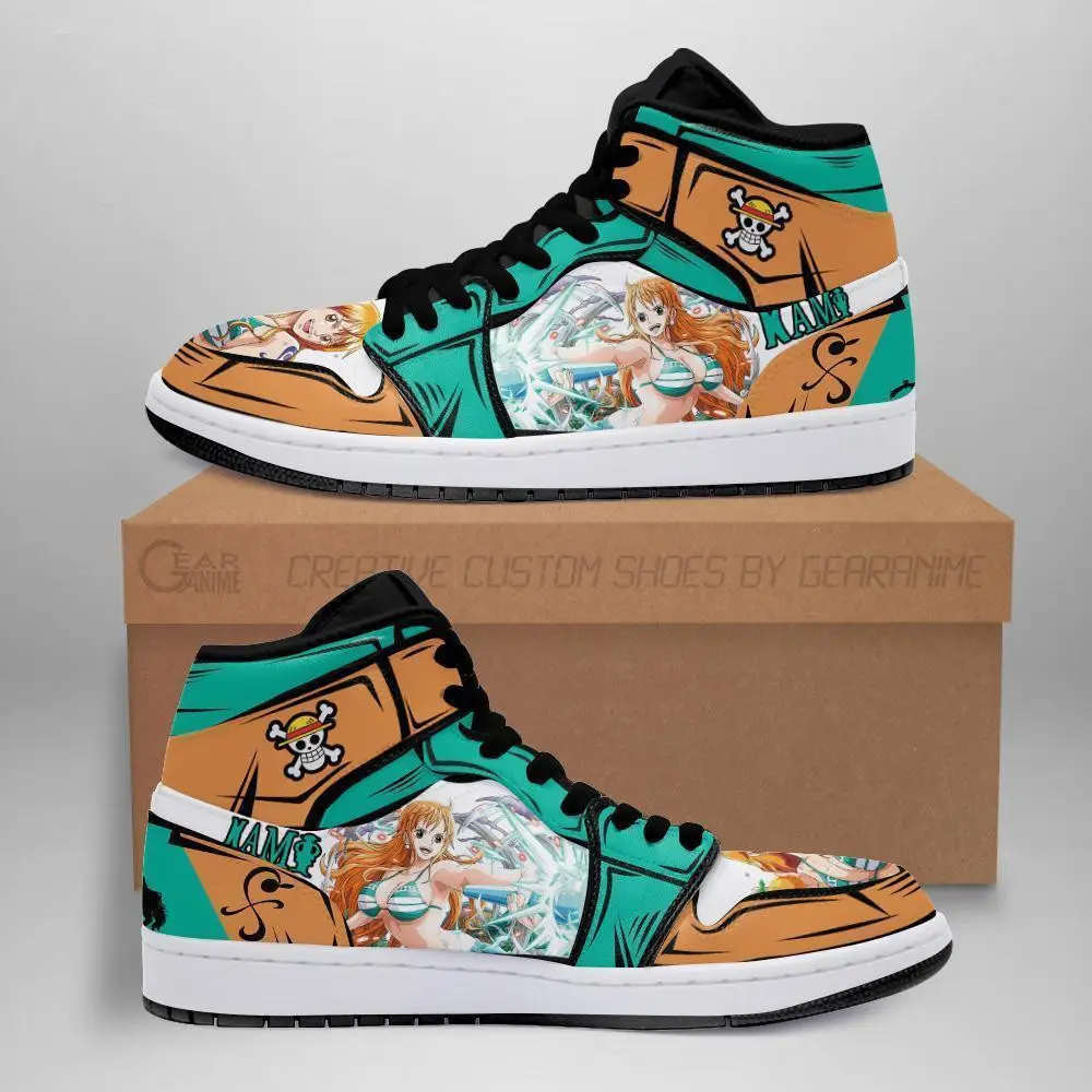 Air JD Hightop Shoes One Piece Nami JD1s Sneakers Custom Anime Shoes Air JD Hightop Shoes One Piece Nami JD1s Sneakers Custom Anime Shoes - Image 1