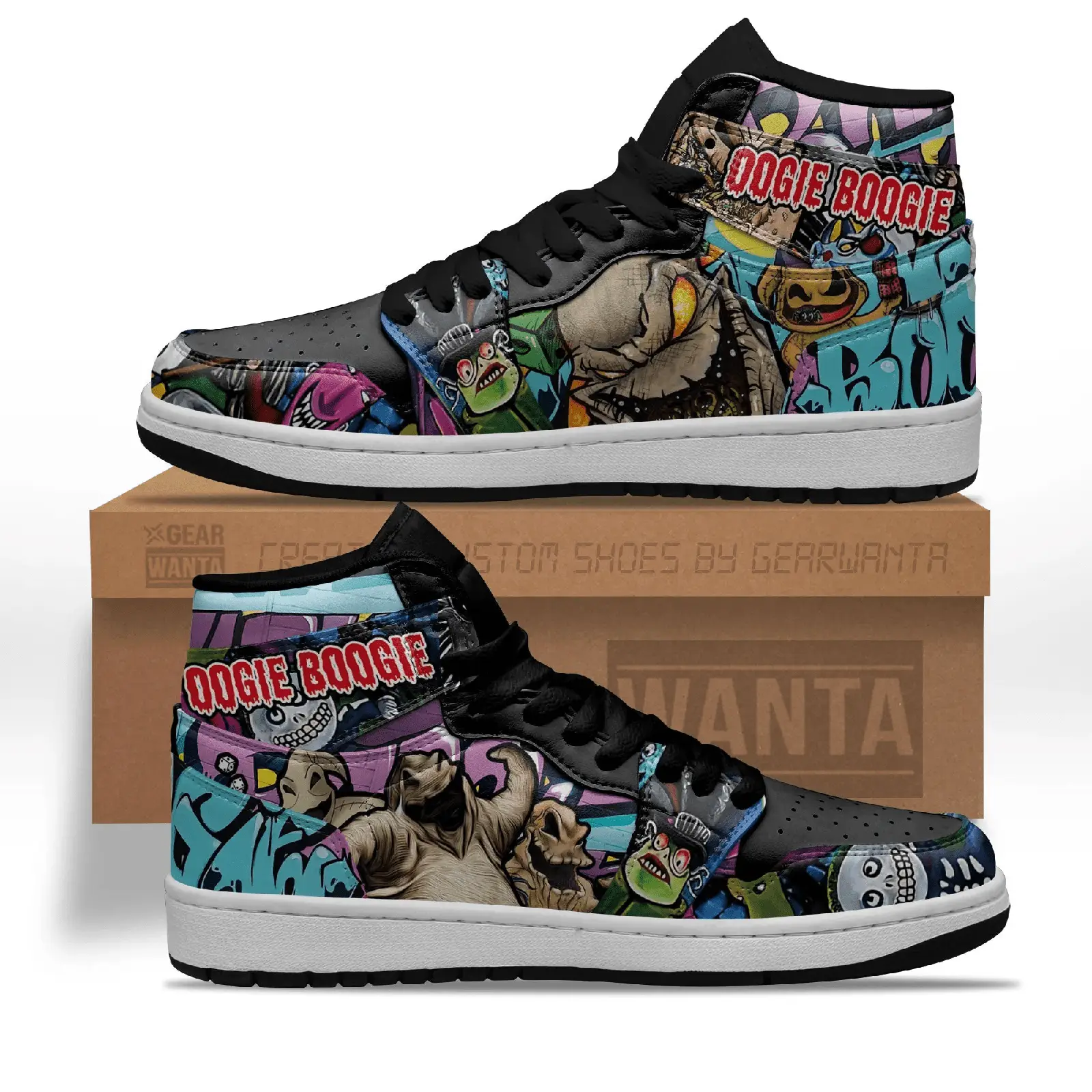 Air JD Hightop Shoes Oogie Boogie JD Sneakers Custom Shoes For Fans