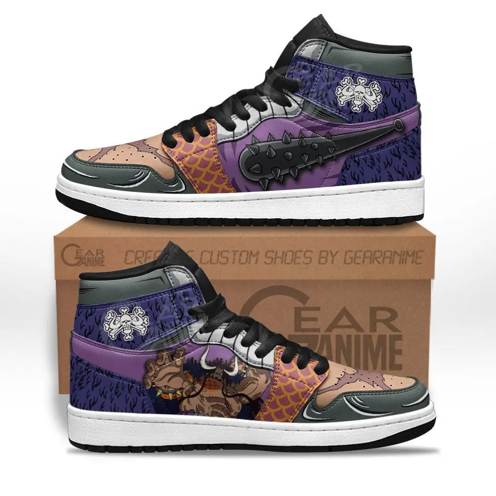 Air JD Hightop Shoes OP Kaido J1s Sneakers Custom Anime One Piece Shoes