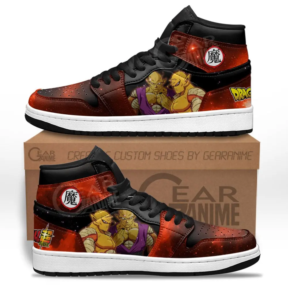 Air JD Hightop Shoes Orange Piccolo JD1s Sneakers Dragon Ball Super Custom Anime Shoes Great Gift