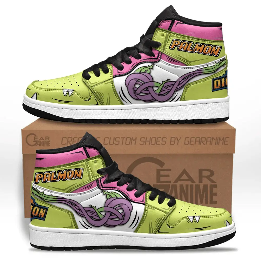 Air JD Hightop Shoes Palmon Skill JD1s Sneakers Custom Digimon Anime Shoes For Fans Air JD Hightop Shoes Palmon Skill JD1s Sneakers Custom Digimon Anime Shoes For Fans - Image 1