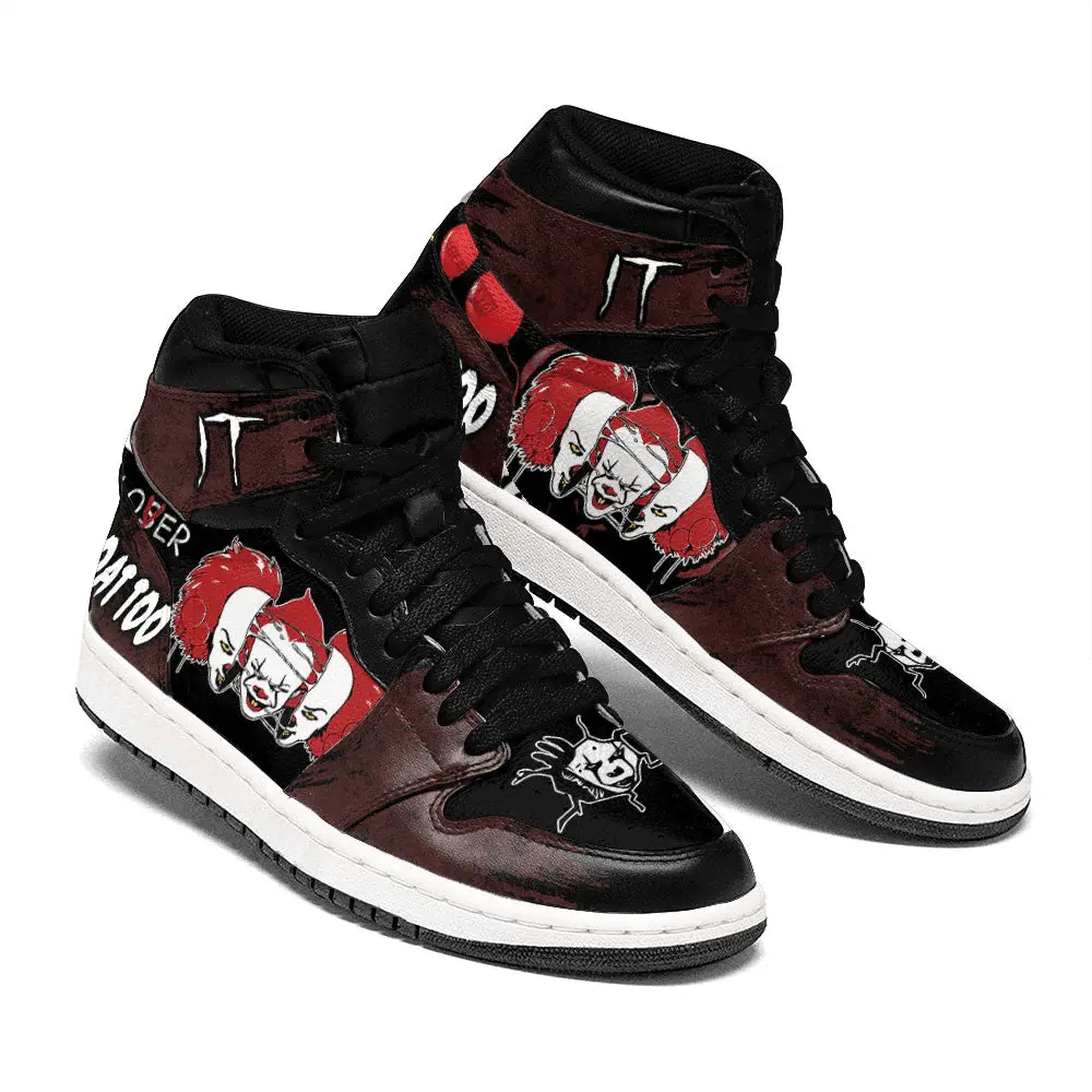 Air JD Hightop Shoes Pennywise IT J1 Shoes Custom Horror Face Sneakers