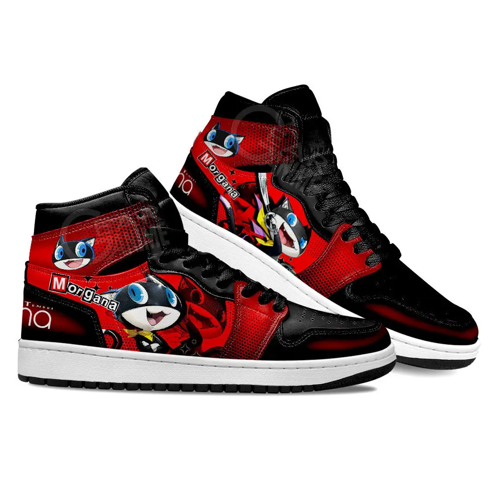 Air JD Hightop Shoes Persona Morgana Anime Custom Shoes