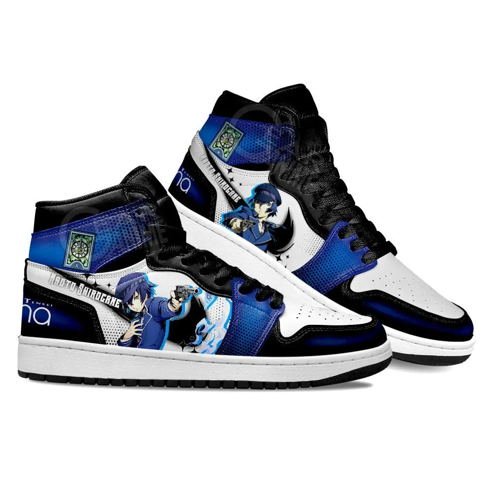 Air JD Hightop Shoes Persona Naoto Shirogane Shoes Custom For Fans