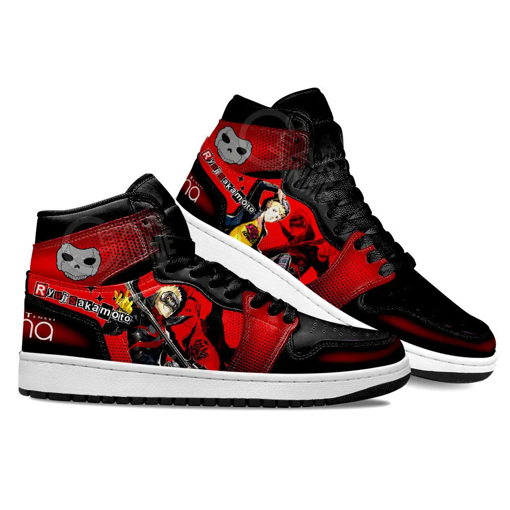 Air JD Hightop Shoes Persona Ryuji Sakamoto Anime Custom Shoes Air JD Hightop Shoes Persona Ryuji Sakamoto Anime Custom Shoes - Image 1