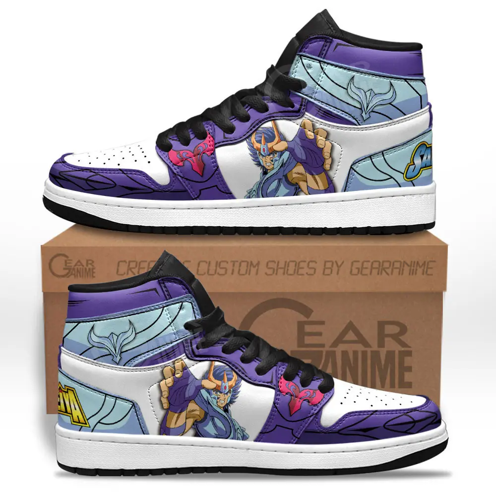 Air JD Hightop Shoes Phoenix Ikki JD1s Sneakers Saint Seiya Custom Anime Shoes