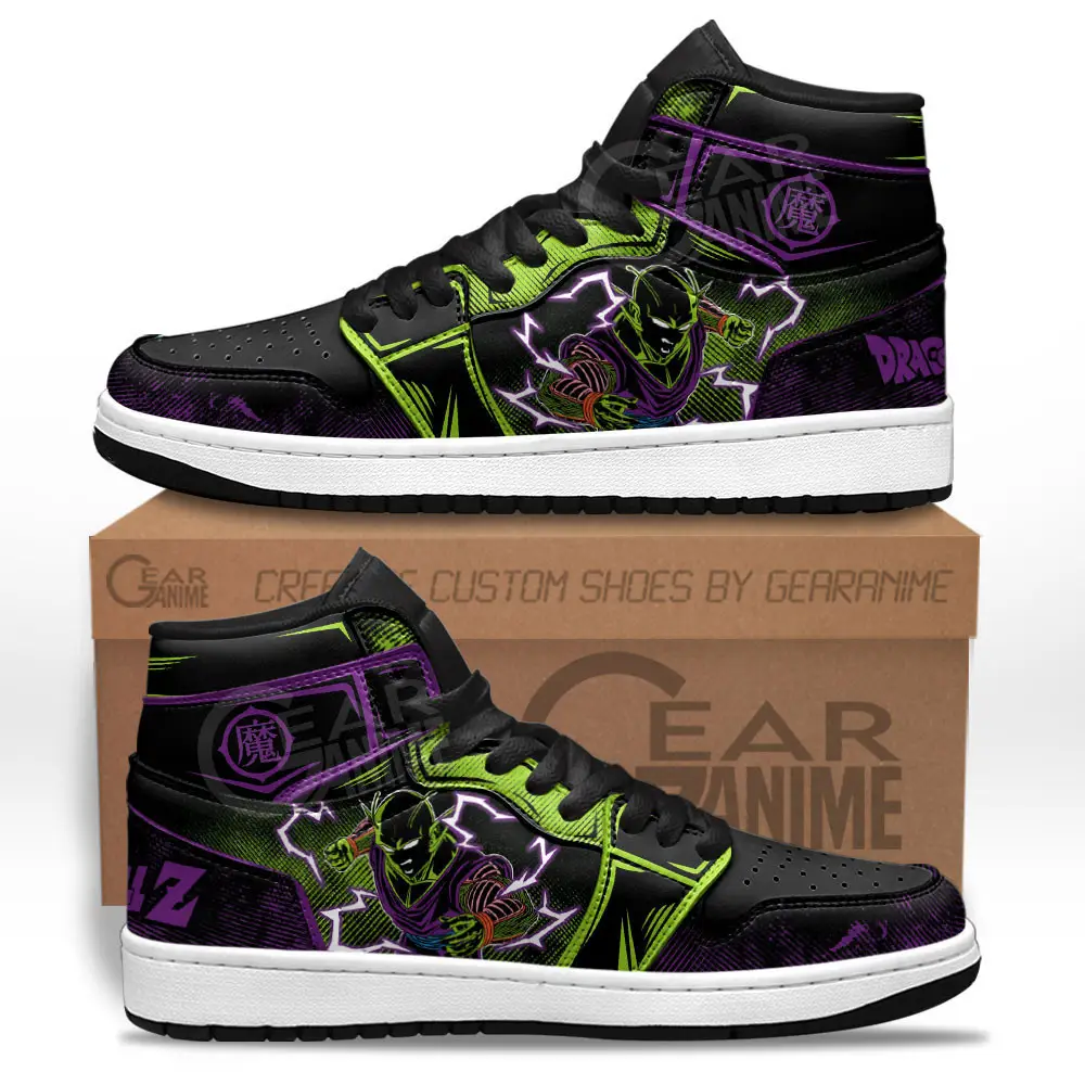 Air JD Hightop Shoes Piccolo JD1s Sneakers Custom Dragon Ball Anime Shoes