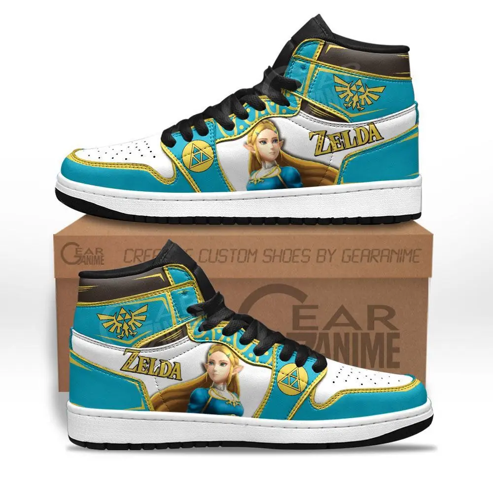 Air JD Hightop Shoes Princess Zelda JD1s Sneakers Custom The Legend of Zelda