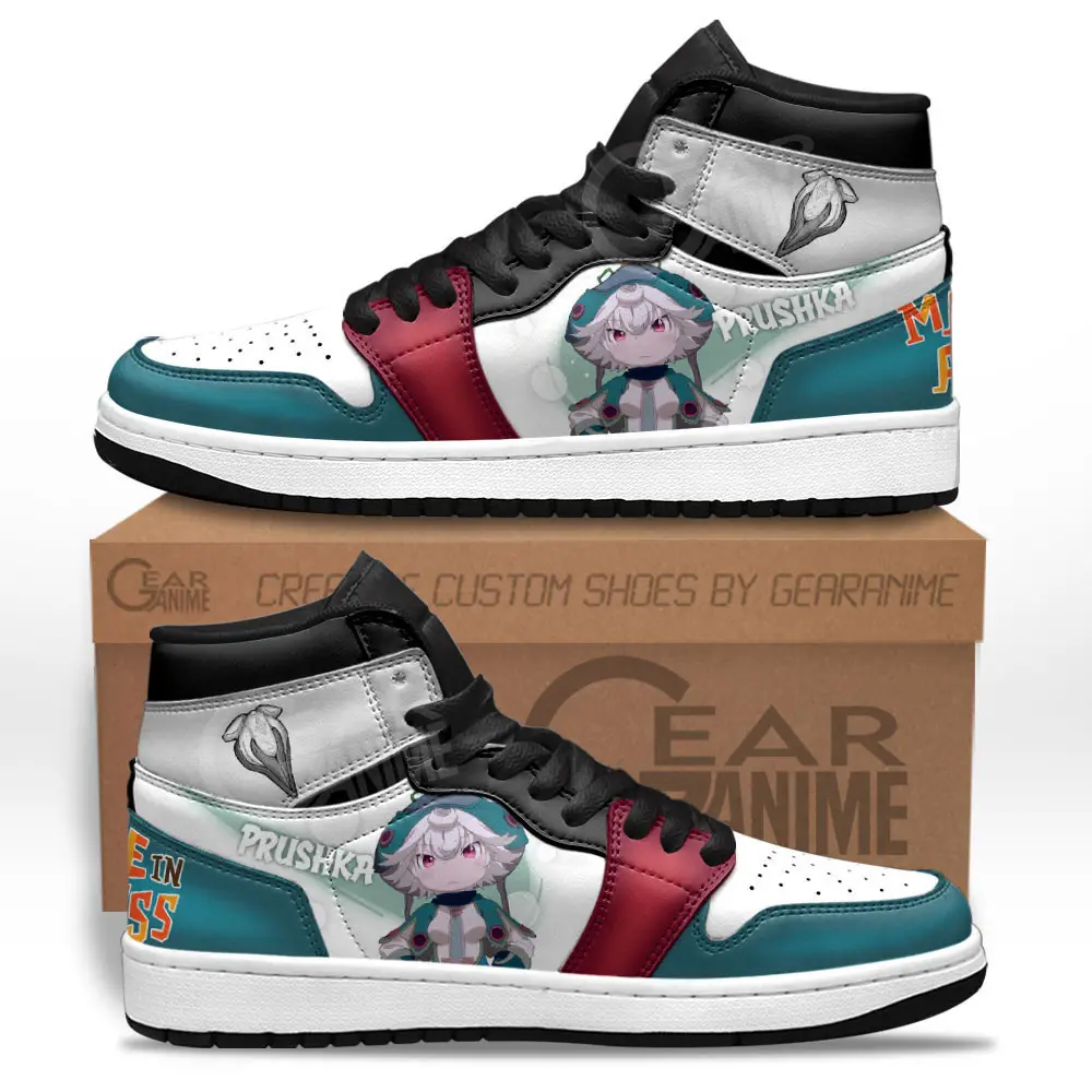 Air JD Hightop Shoes Prushka JD1s Sneakers Made In Abyss Custom Anime Shoes For Otaku