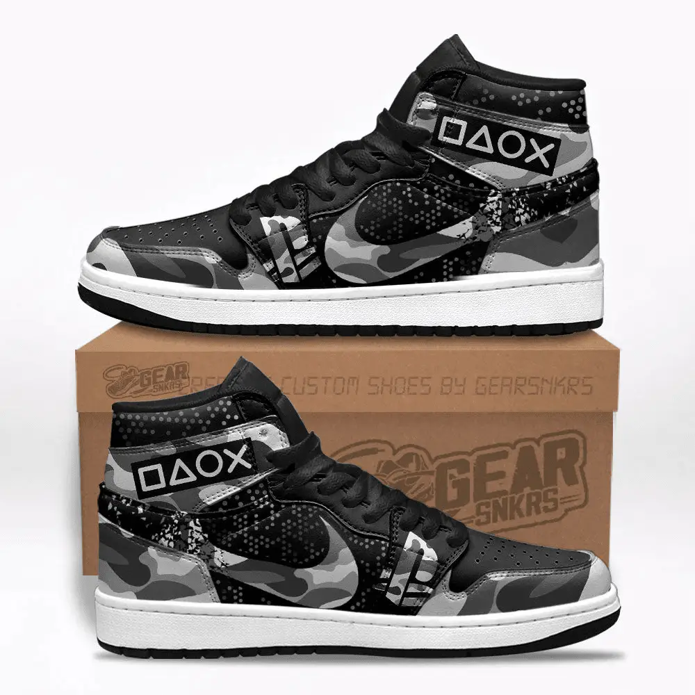 Air JD Hightop Shoes PS4 Nacro Game Controler J1 Shoes Custom For Fans Sneakers TT27