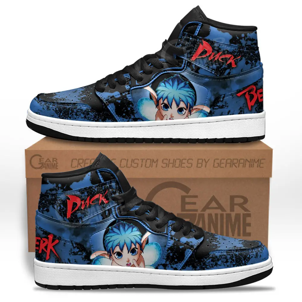 Air JD Hightop Shoes Puck JD1s Sneakers Berserk Custom Anime Shoes