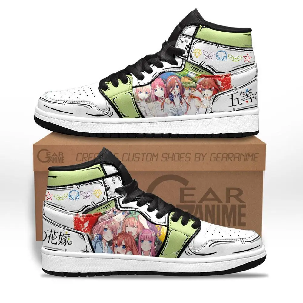 Air JD Hightop Shoes Quintessential Quintuplets JD1s Sneakers Custom Anime Shoes