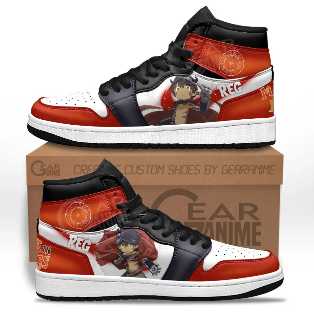 Air JD Hightop Shoes Reg JD1s Sneakers Made In Abyss Custom Anime Shoes For Otaku