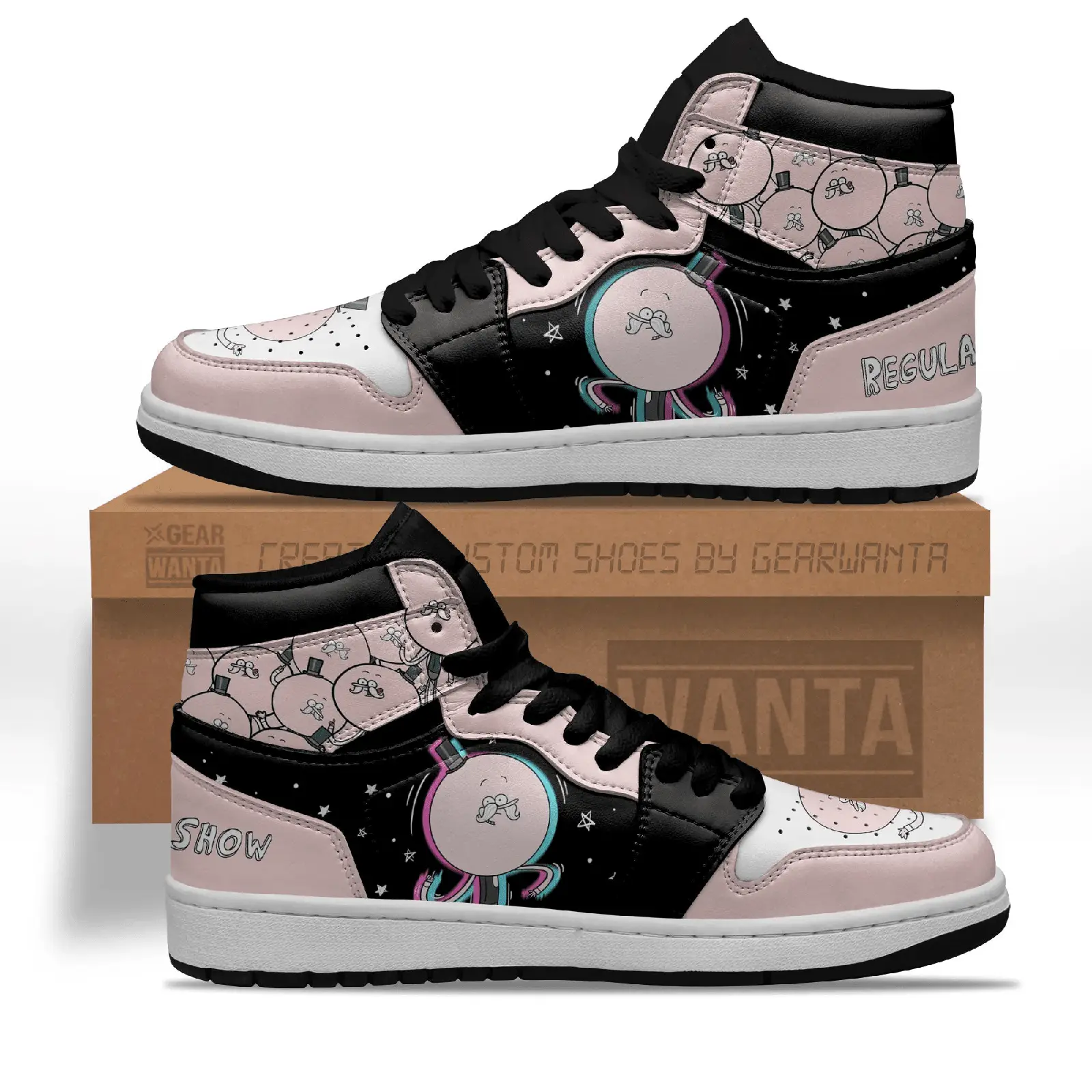 Air JD Hightop Shoes Regular Show Pops Maellard J1 Shoes Custom