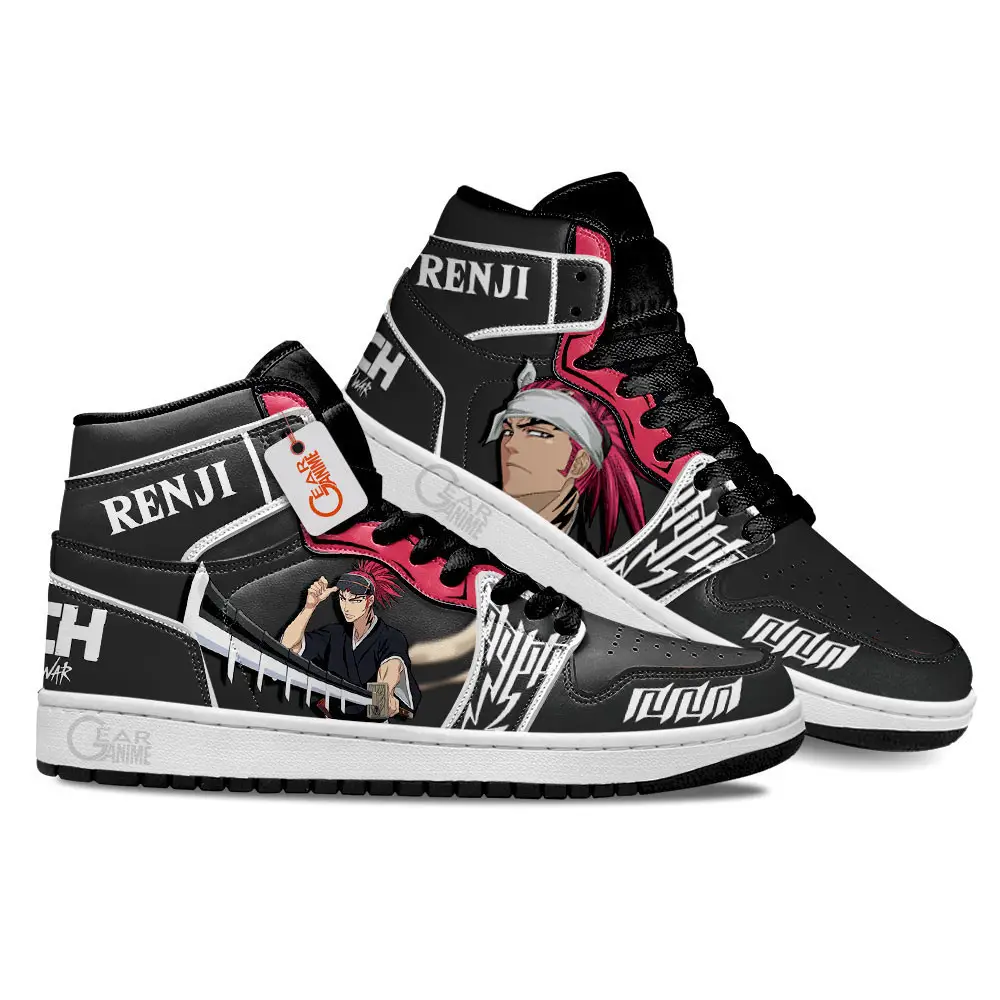 Air JD Hightop Shoes Renji Abarai Custom Anime Shoes MN0901