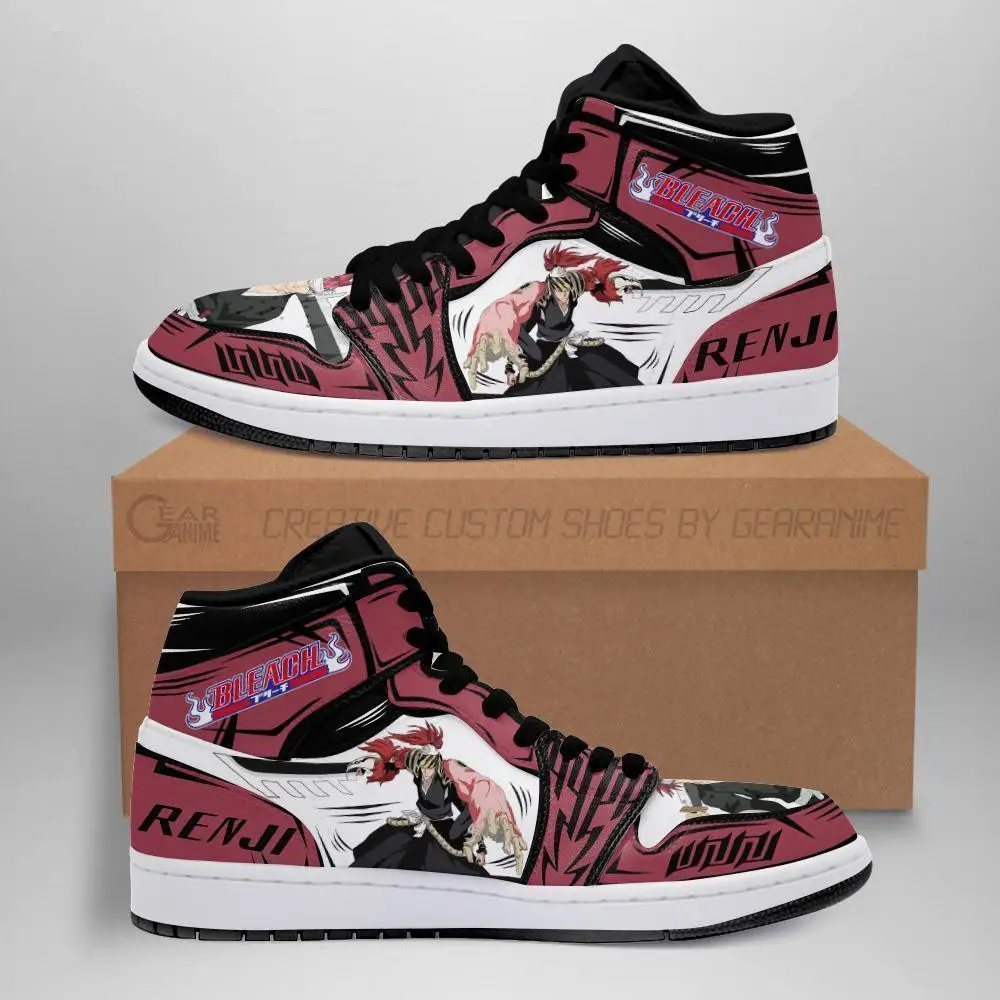 Air JD Hightop Shoes Renji Bleach Anime JD1s Sneakers Fan Gift Idea MN05