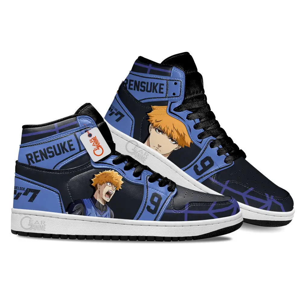 Air JD Hightop Shoes Rensuke Kunigami Anime Shoes Custom Sneakers MN0901