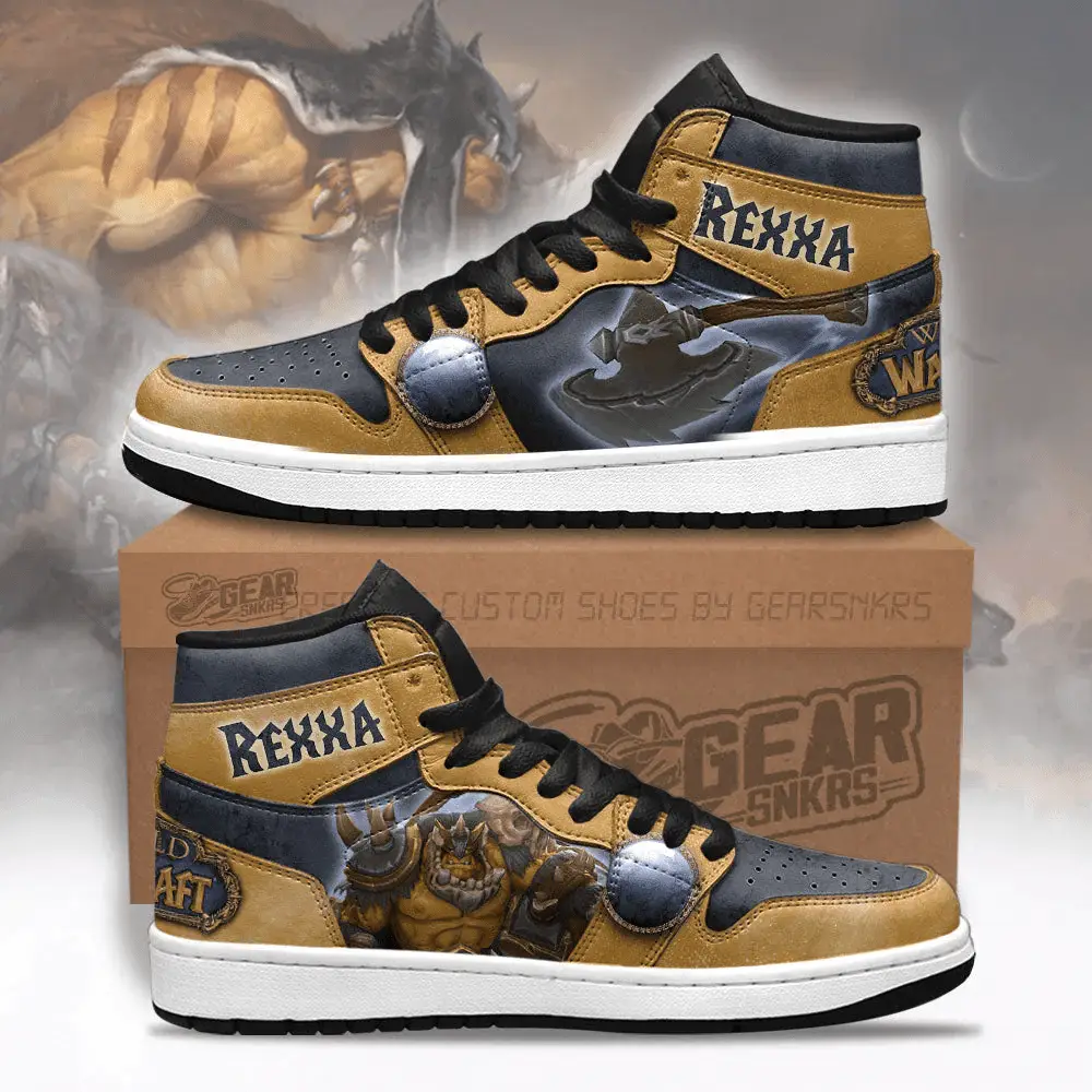 Air JD Hightop Shoes Rexxar World of Warcraft J1 Shoes Custom For Fans