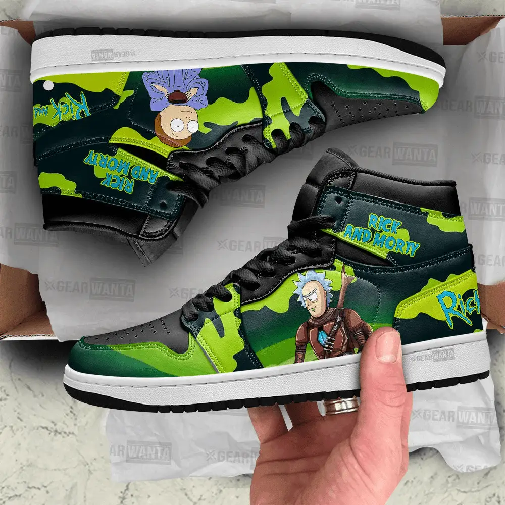 Air JD Hightop Shoes Rick and Morty Crossover Star Wars Air J1s Sneakers Custom Shoes