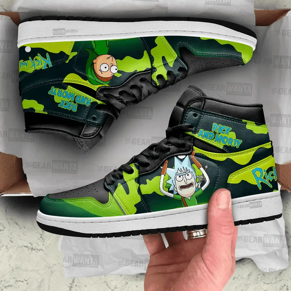 Air JD Hightop Shoes Rick and Morty Crossover Zelda Air J1s Sneakers Custom Shoes