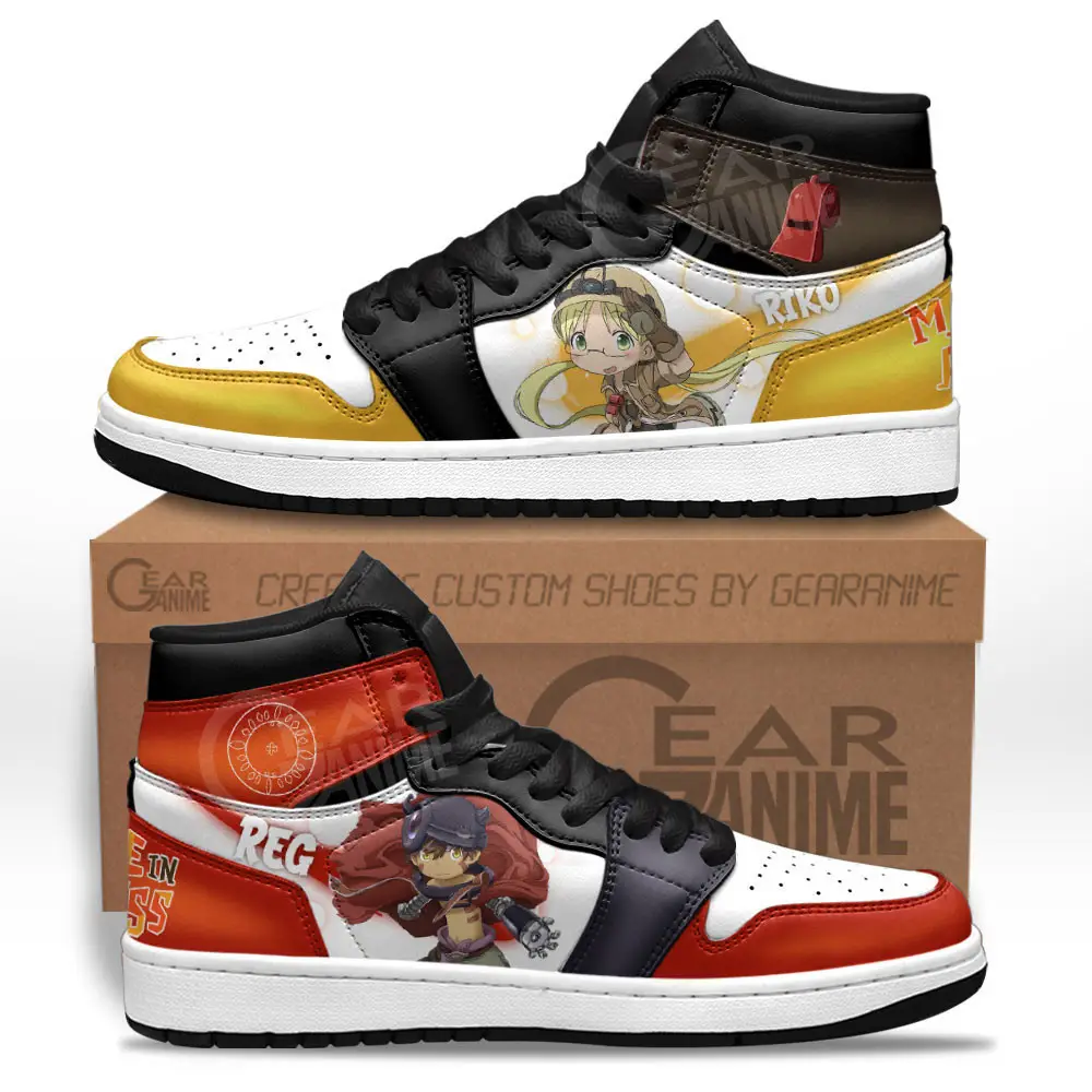 Air JD Hightop Shoes Riko and Reg JD1s Sneakers Made In Abyss Custom Anime Shoes Air JD Hightop Shoes Riko and Reg JD1s Sneakers Made In Abyss Custom Anime Shoes - Image 1