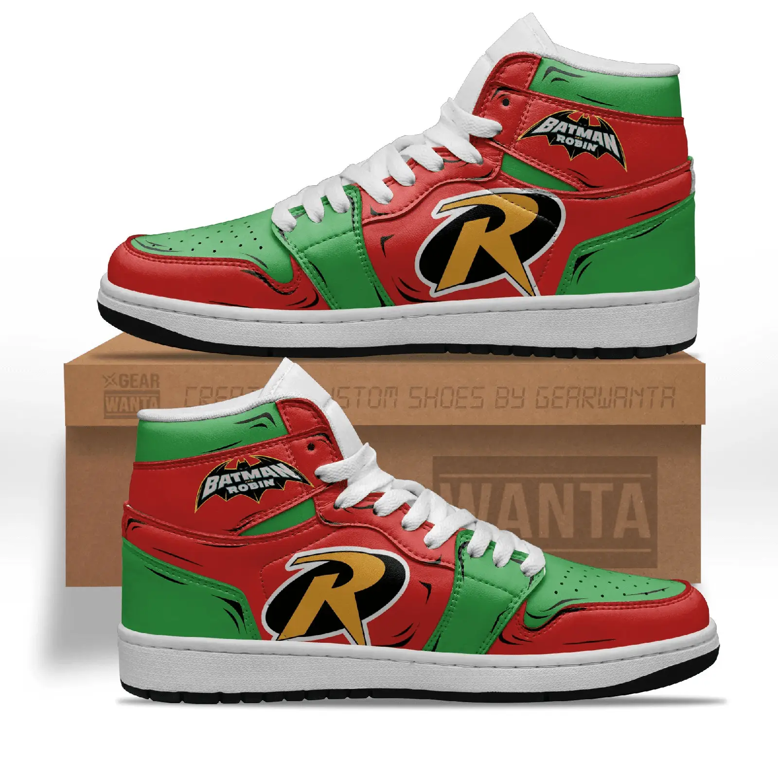 Air JD Hightop Shoes Roobin J1 Shoes Custom Super Heroes Sneakers
