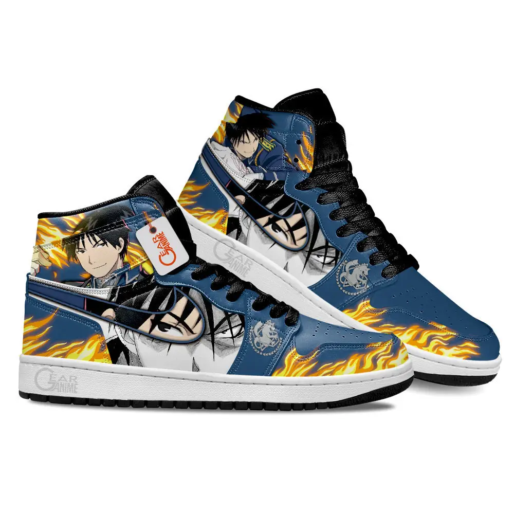 Air JD Hightop Shoes Roy Mustang Anime Shoes Custom Sneakers MN2102