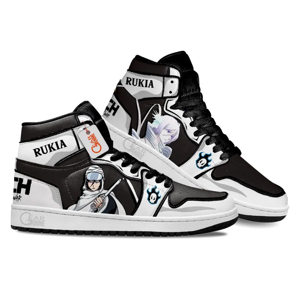 Air JD Hightop Shoes Rukia Kuchiki Custom Anime Shoes MN0901