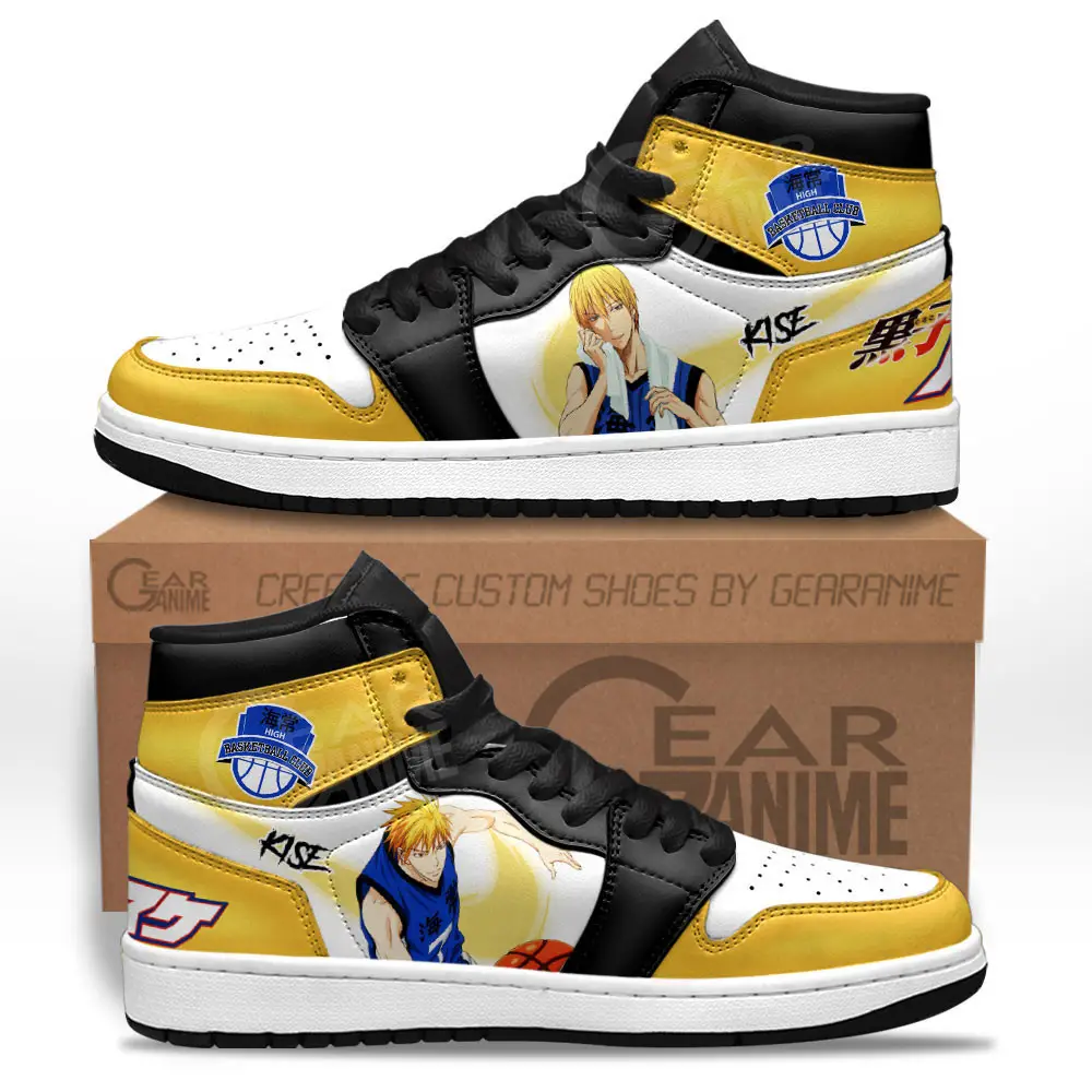 Air JD Hightop Shoes Ryota Kise JD1s Sneakers Kuroko's Basketball Custom Anime Shoes