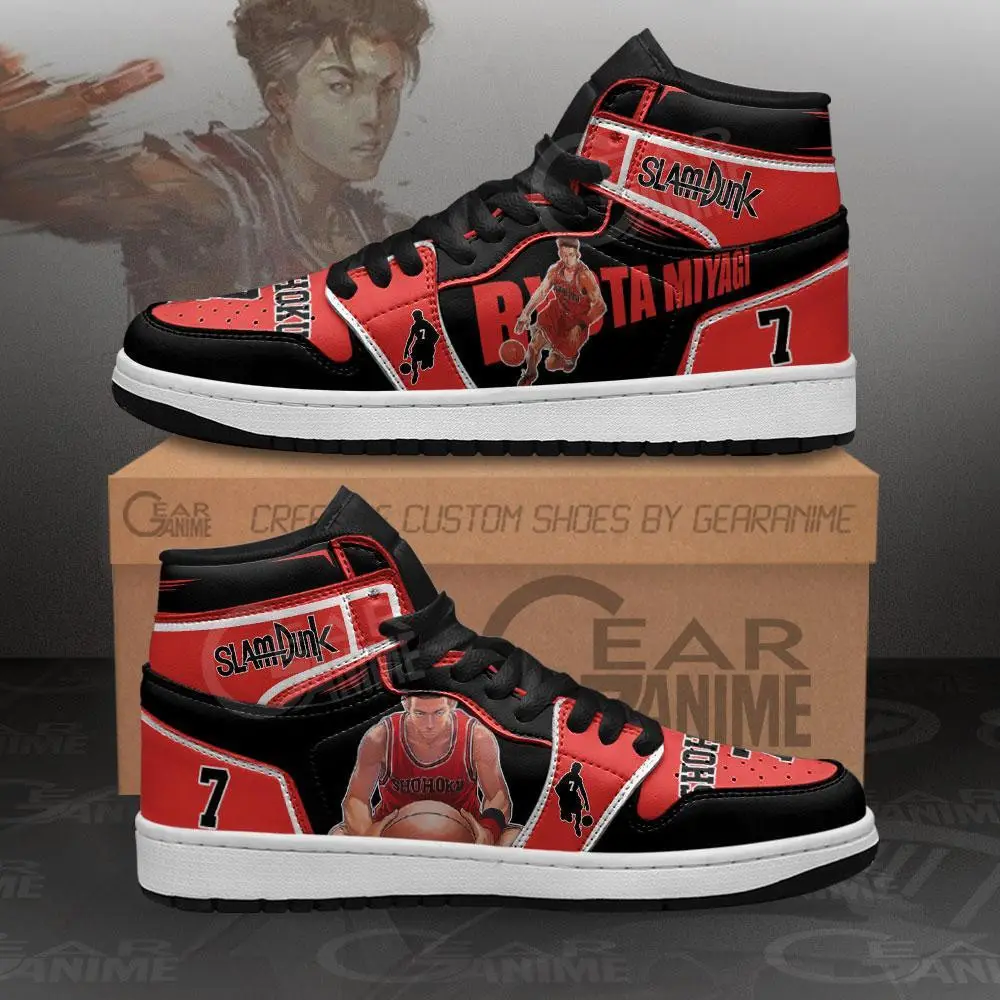 Air JD Hightop Shoes Ryota Miyagi JD1s Sneakers Custom Anime Slam Dunk Shoes Air JD Hightop Shoes Ryota Miyagi JD1s Sneakers Custom Anime Slam Dunk Shoes - Image 1