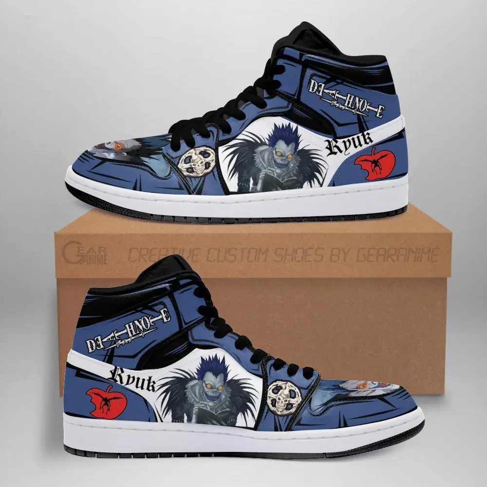 Air JD Hightop Shoes Ryuk JD1s Sneakers Custom Death Note Anime Shoes Fan MN05