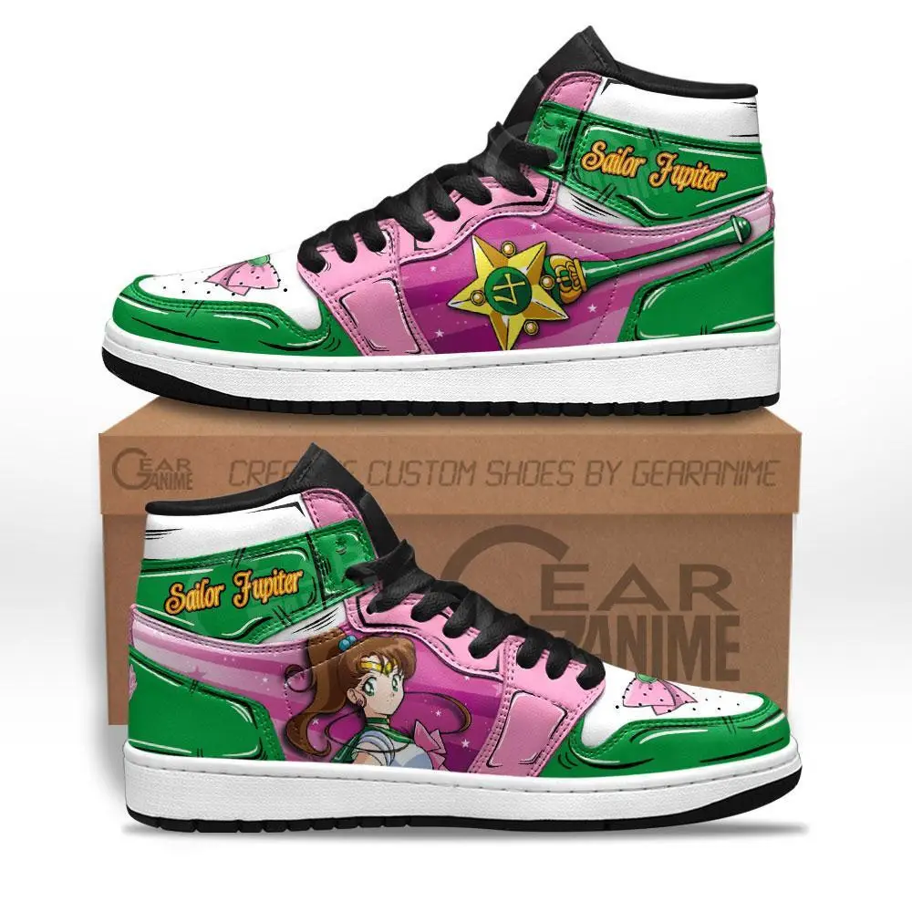 Air JD Hightop Shoes Sailor Jupiter JD1s Sneakers Custom Anime Sailor Shoes Air JD Hightop Shoes Sailor Jupiter JD1s Sneakers Custom Anime Sailor Shoes - Image 1