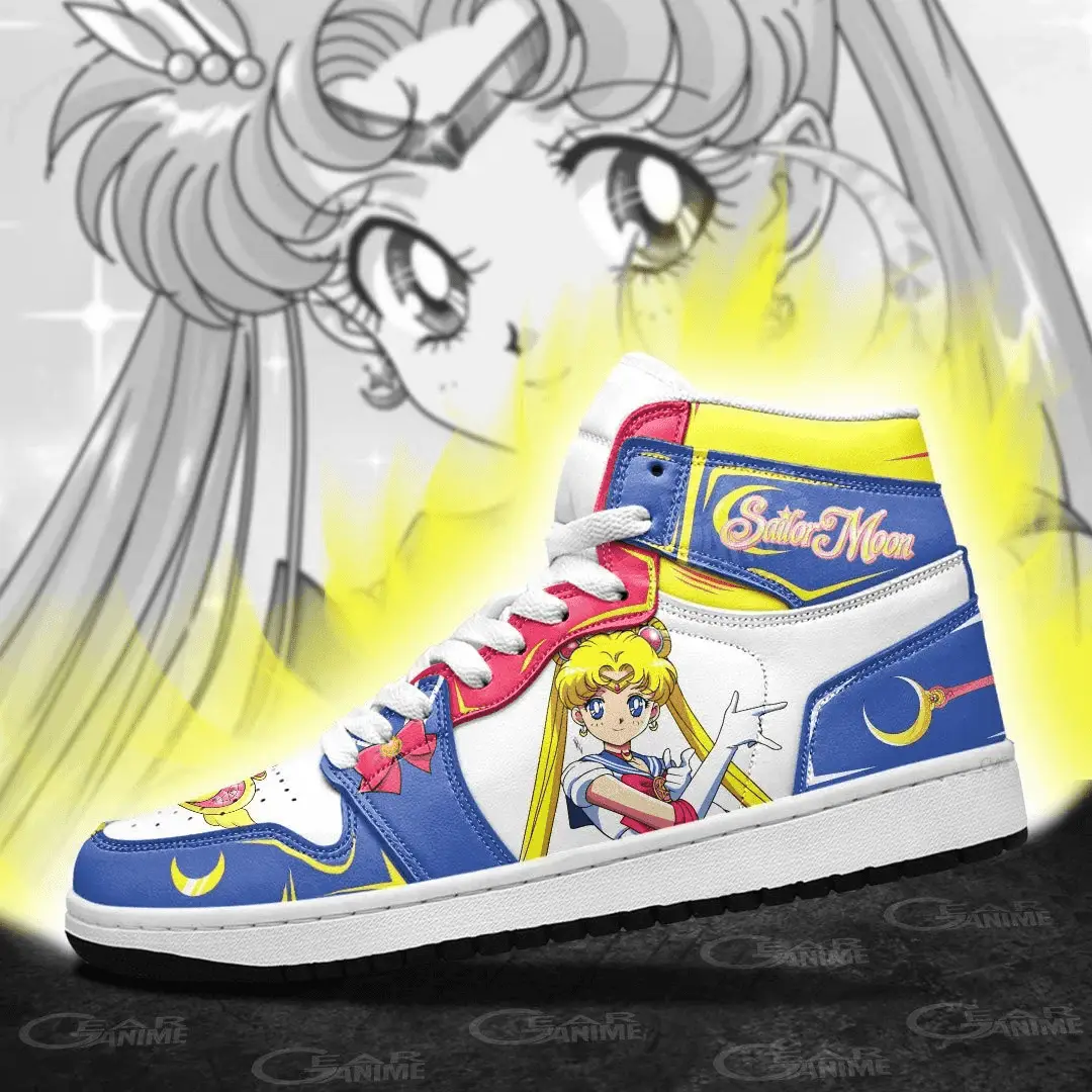 Air JD Hightop Shoes Sailor Moon JD1s Sneakers Custom Anime Shoes MN11
