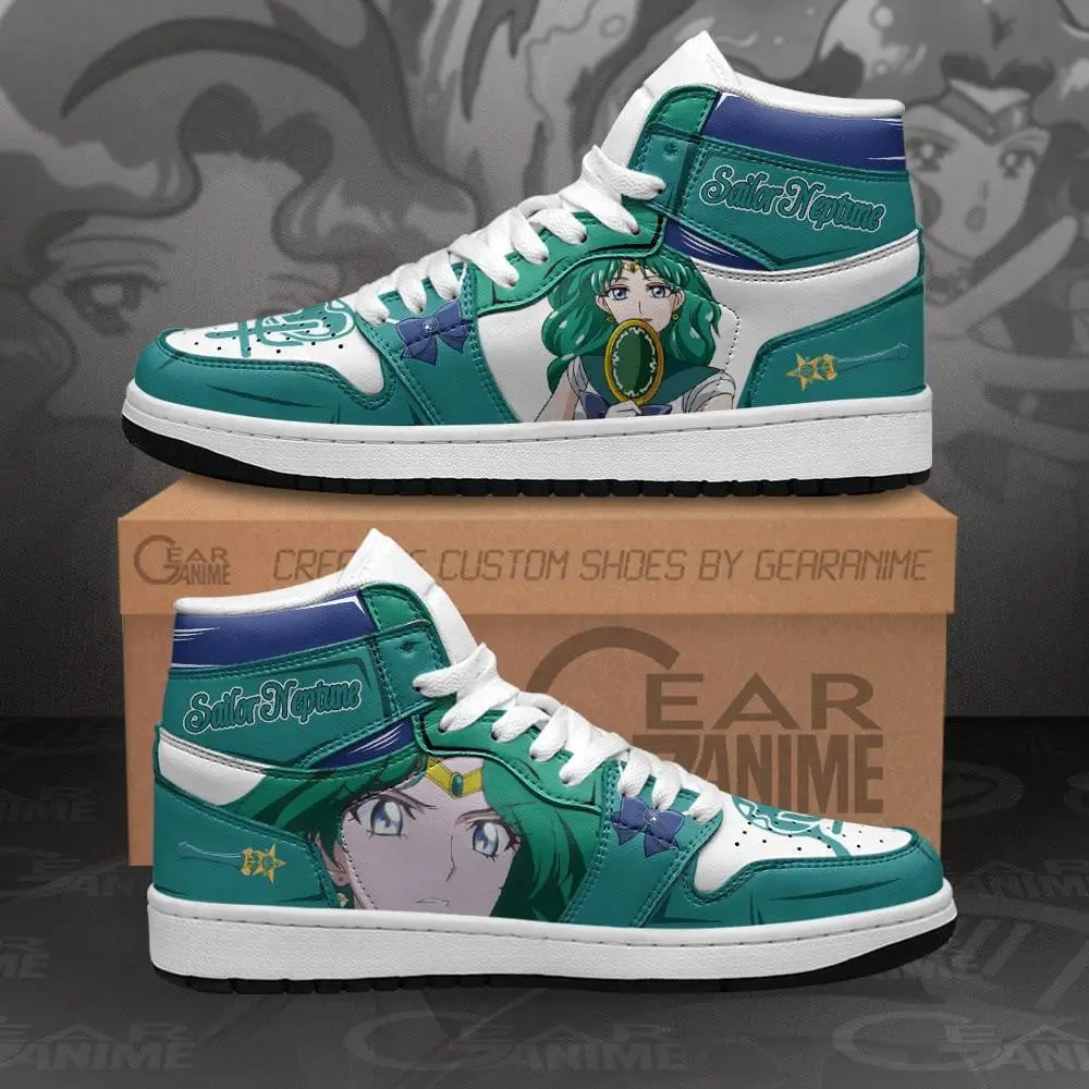 Air JD Hightop Shoes Sailor Neptune JD1s Sneakers Sailor Anime Shoes MN11