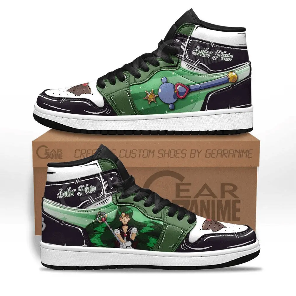 Air JD Hightop Shoes Sailor Pluto JD1s Sneakers Custom Sailor Anime Shoes