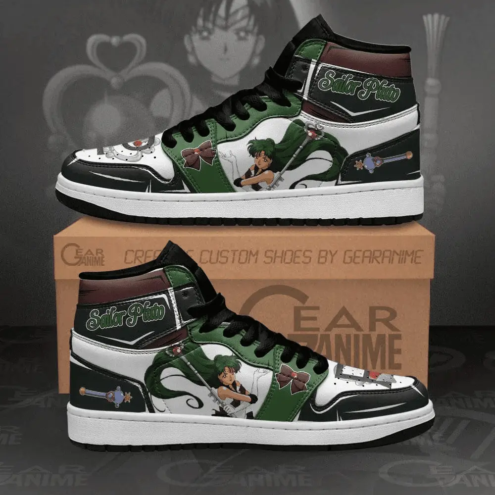 Air JD Hightop Shoes Sailor Pluto JD1s Sneakers Sailor Moon Anime Shoes MN11