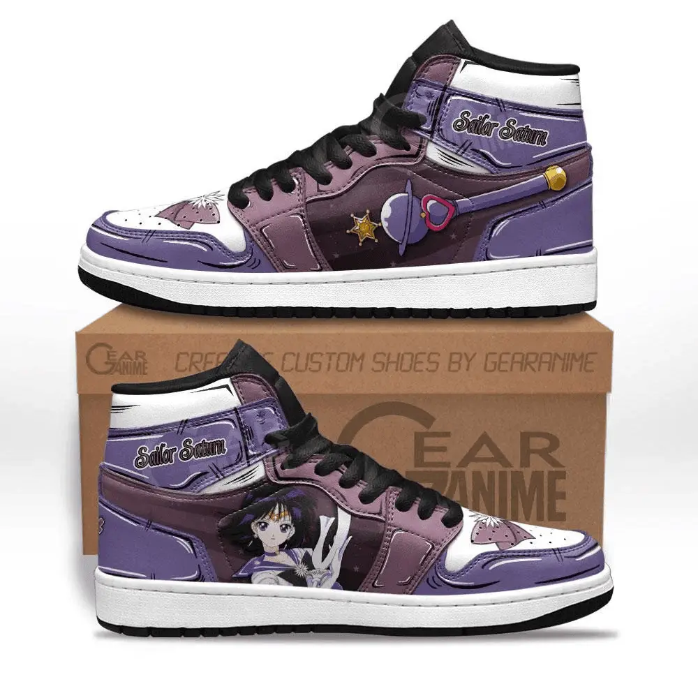 Air JD Hightop Shoes Sailor Saturn JD1s Sneakers Custom Sailor Anime Shoes Air JD Hightop Shoes Sailor Saturn JD1s Sneakers Custom Sailor Anime Shoes - Image 1