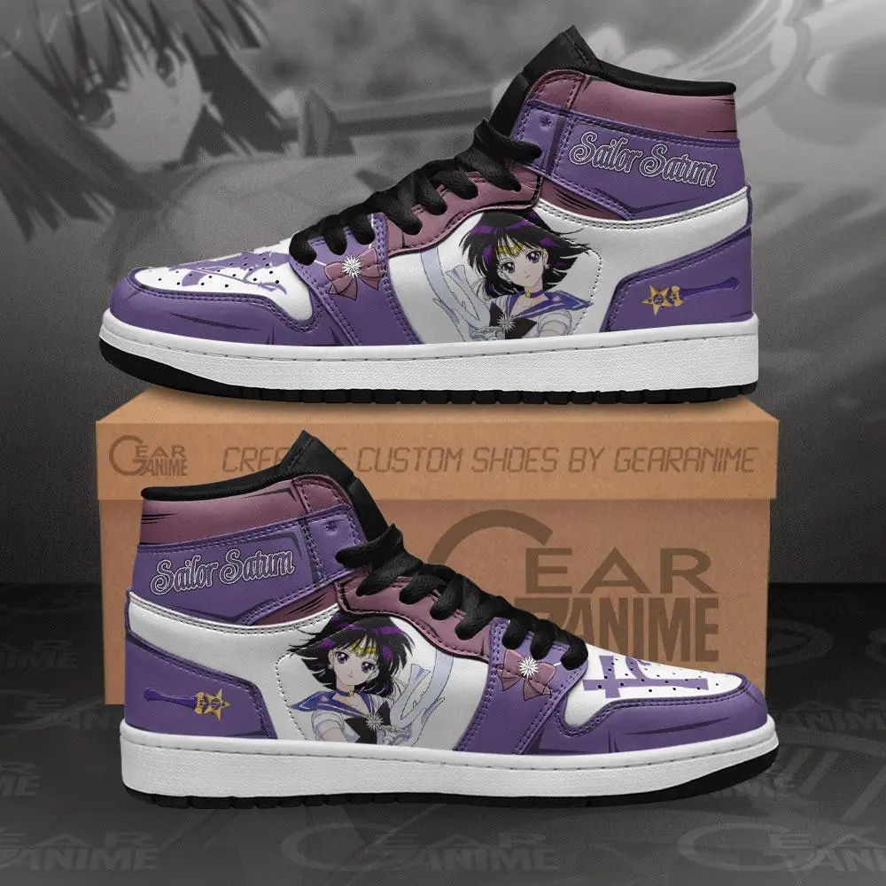 Air JD Hightop Shoes Sailor Saturn JD1s Sneakers Sailor Anime Shoes MN11
