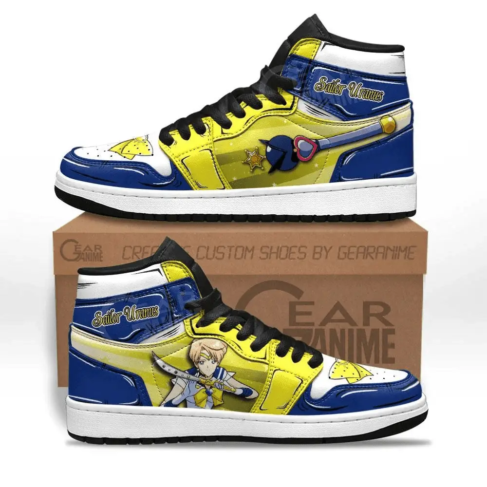 Air JD Hightop Shoes Sailor Uranus JD1s Sneakers Custom Sailor Anime Shoes Air JD Hightop Shoes Sailor Uranus JD1s Sneakers Custom Sailor Anime Shoes - Image 1