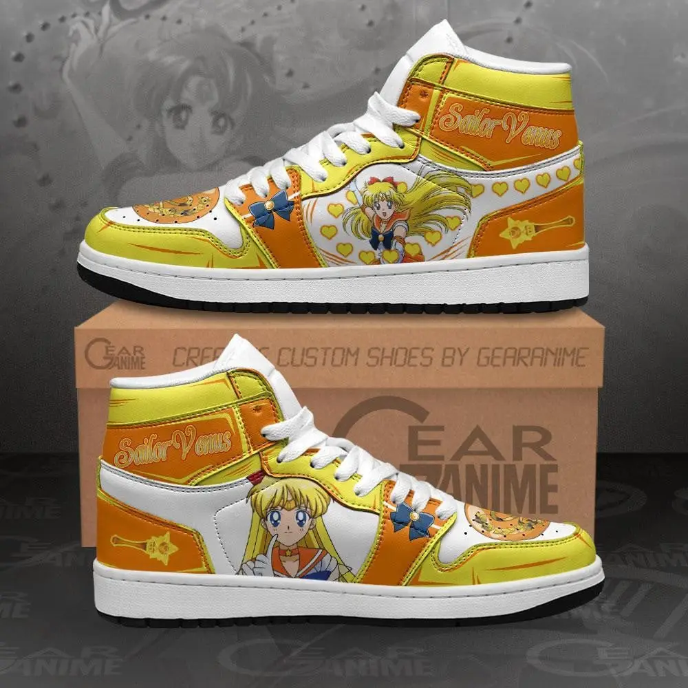 Air JD Hightop Shoes Sailor Venus JD1s Sneakers Sailor Anime Shoes MN11 Air JD Hightop Shoes Sailor Venus JD1s Sneakers Sailor Anime Shoes MN11 - Image 1