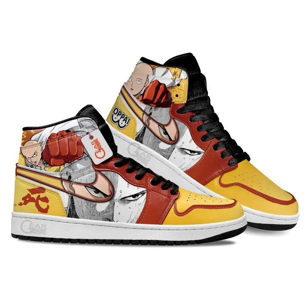 Air JD Hightop Shoes Saitama Anime Shoes Custom Sneakers MN2102