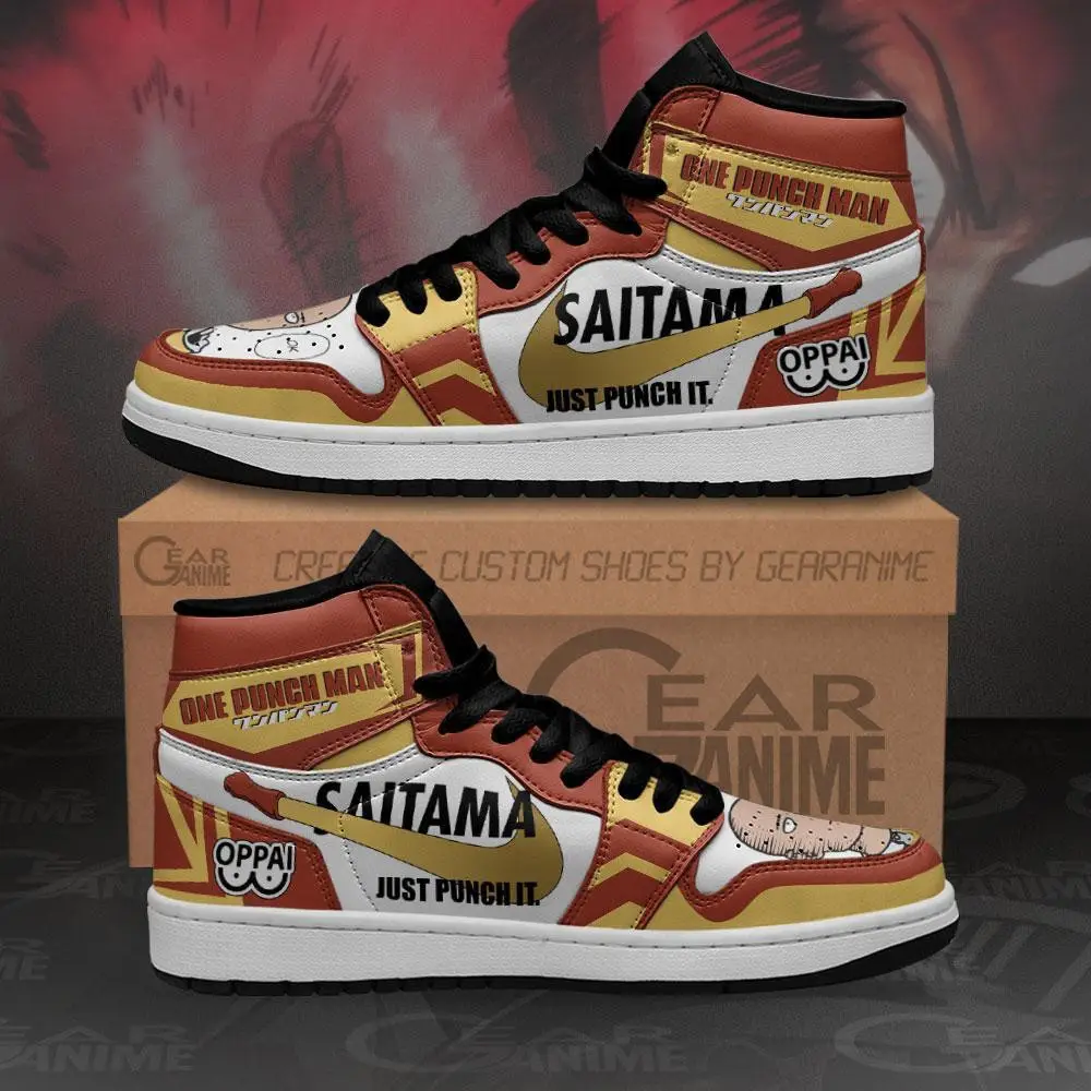 Air JD Hightop Shoes Saitama JD1s Sneakers Just Punch It One Punch Man Anime Shoes MN10