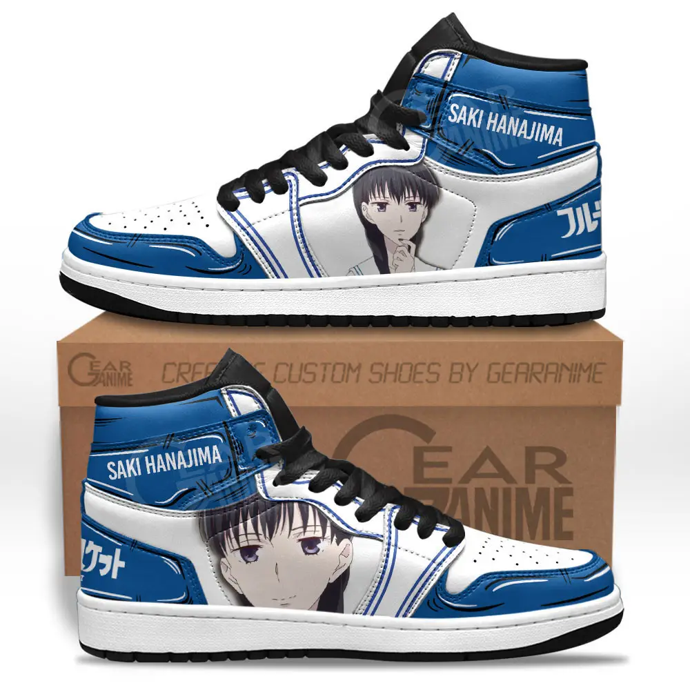 Air JD Hightop Shoes Saki Hanajima JD1s Sneakers Fruits Basket Custom Anime Shoes For Fans