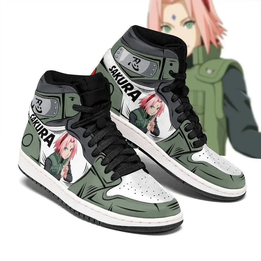 Air JD Hightop Shoes Sakura Haruno Shoes Uniform Costume Anime JD1s Sneakers