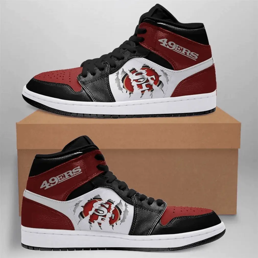 Air JD Hightop Shoes San Francisco 49Ers Custom Shoes Sneakers JD Sneakers op